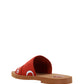 Woody Flat Mule - Terracotta Red