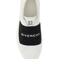 Sneakers In Leather With Givenchy Webbing - Black / White
