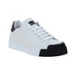 Calfskin Nappa Portofino Sneakers with Rubber Toe - White