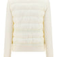 Padded Wool Blend Cardigan - Off White