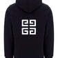 4G Embroidered Hoodie - Black