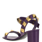 Roman Stud Calfskin Sandal 60MM - Purple