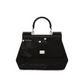 Small Sicily Bag in Calfskin and Patchwork Denim - Black