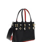 Cabata Empire Spike Studded Leather Tote Bag - Black