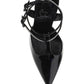 Maravilla T-Strap 100 Patent Pump - Black