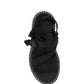 Lilli Sporty Flat Sandal In Recycled Textile - Black