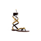 Rockstud No Limit Nappa Flat Thong Sandal - Dark Brown