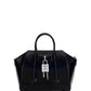 Mini Antigona Lock Bag In Box Leather - Black