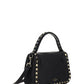 Small Rockstud Grainy Calfskin Handbag - Black