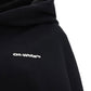 Embroidered-Logo Cropped Hoodie - Black