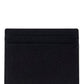 VLogo Signature Cardholder in Grainy Calfskin Leather - Black