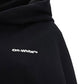 Embroidered-Logo Cropped Hoodie - Black