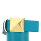 Reversible One Stud Belt In Calfskin 40MM - White / Blue
