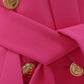 Double-breasted Blazer - Fuchsia