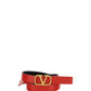 Reversible Vlogo Signature Belt In Shiny Calfskin 20MM - Black / Red
