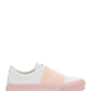 Sneakers In Leather With Givenchy Webbing - White / Powder Pink