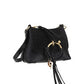 Joan Mini Leather Shoulder Bag - Black