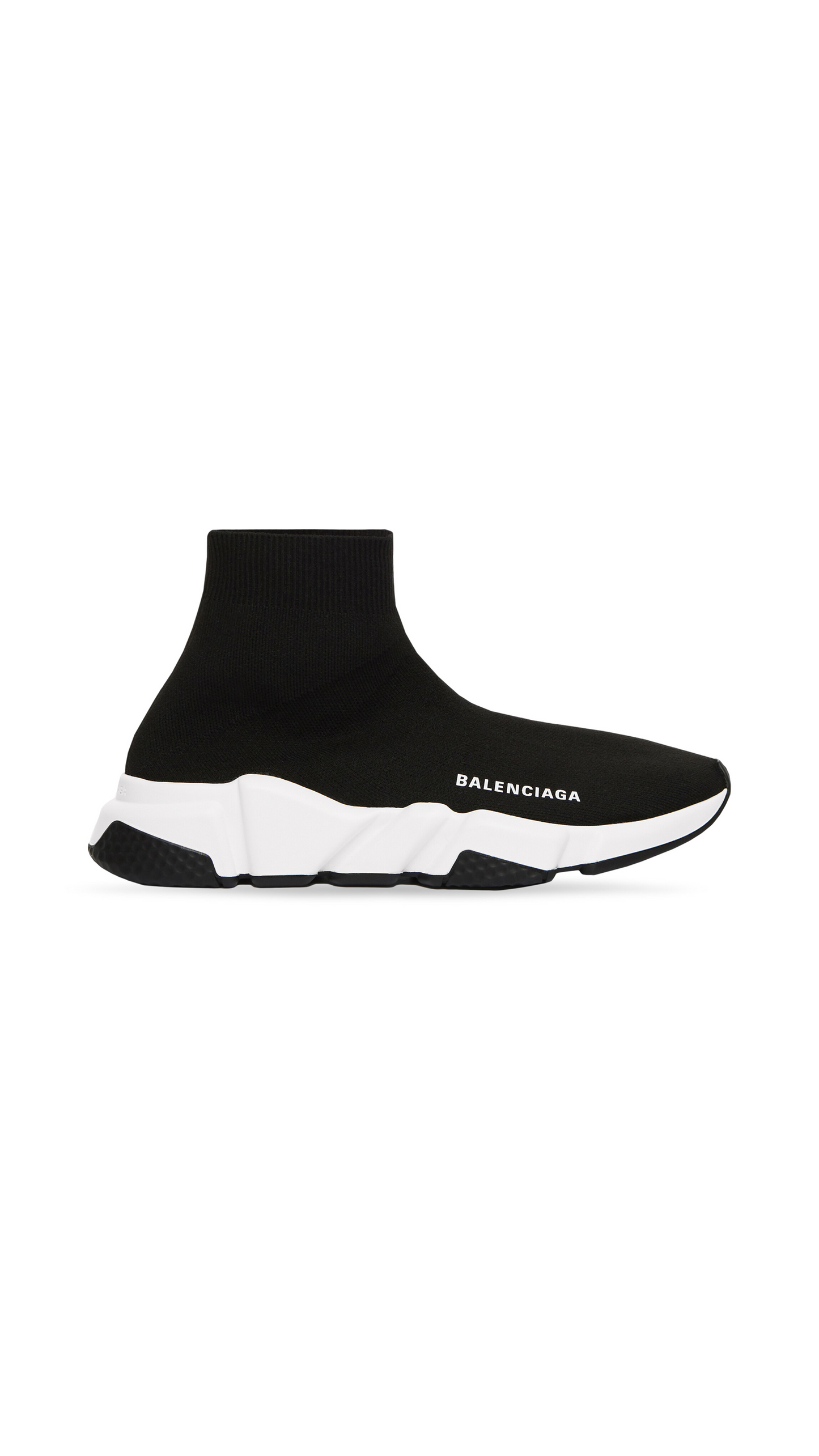 Speed Recycled Knit Sneaker - Black/White