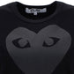 Tonal Heart Print T-shirt - Black.