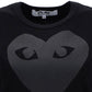 Tonal Heart Print T-shirt - Black