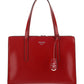 Prada Re-Edition 1995 Brushed Leather Medium Handbag - Scarlet Red