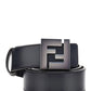 Leather Belt - Black / Grey