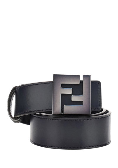 Leather Belt - Black / Grey