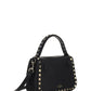 Small Rockstud Grainy Calfskin Handbag - Black