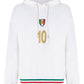 Jersey hoodie with patch - White