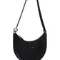 Mini Vlogo Signature Grainy Calfskin Hobo Bag - Black