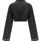Silk Cropped Shirt - Black
