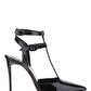 Maravilla T-Strap 100 Patent Pump - Black