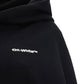 Embroidered-Logo Cropped Hoodie - Black