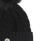 Beanie With Pom Pom - Black