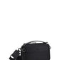 Lacquered Vlogo Signature Leather Crossbody Bag - Black