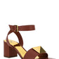 One Stud Sandal in Calfskin With Maxi Stud - Gingerbread