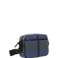 Check Cotton Crossbody Bag - Oceanic Blue