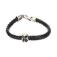 Skull Leather Bracelet - Black