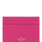 Rockstud Leather Card Case - Pink PP