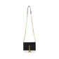 Kate Chain Wallet With Tassel In Grain De Poudre Embossed Leather - Black
