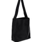 Hammered Leather Shopping Bag - Black