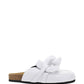Chain Loafer Mules - White