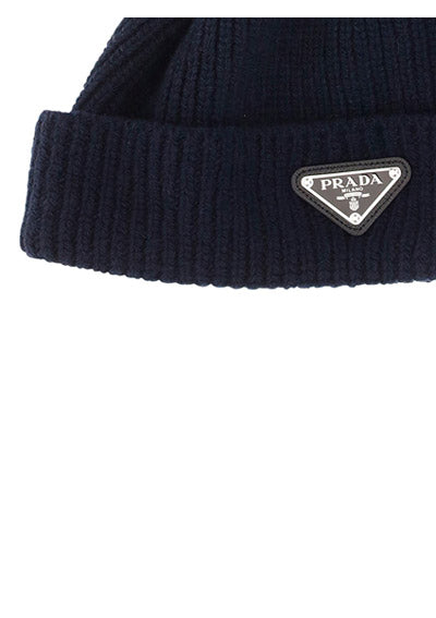 Wool and cashmere beanie - Navy