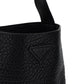 Hammered Leather Shopping Bag - Black
