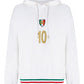 Jersey hoodie with patch - White
