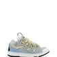 Leather Curb Sneakers - Grey / Blue