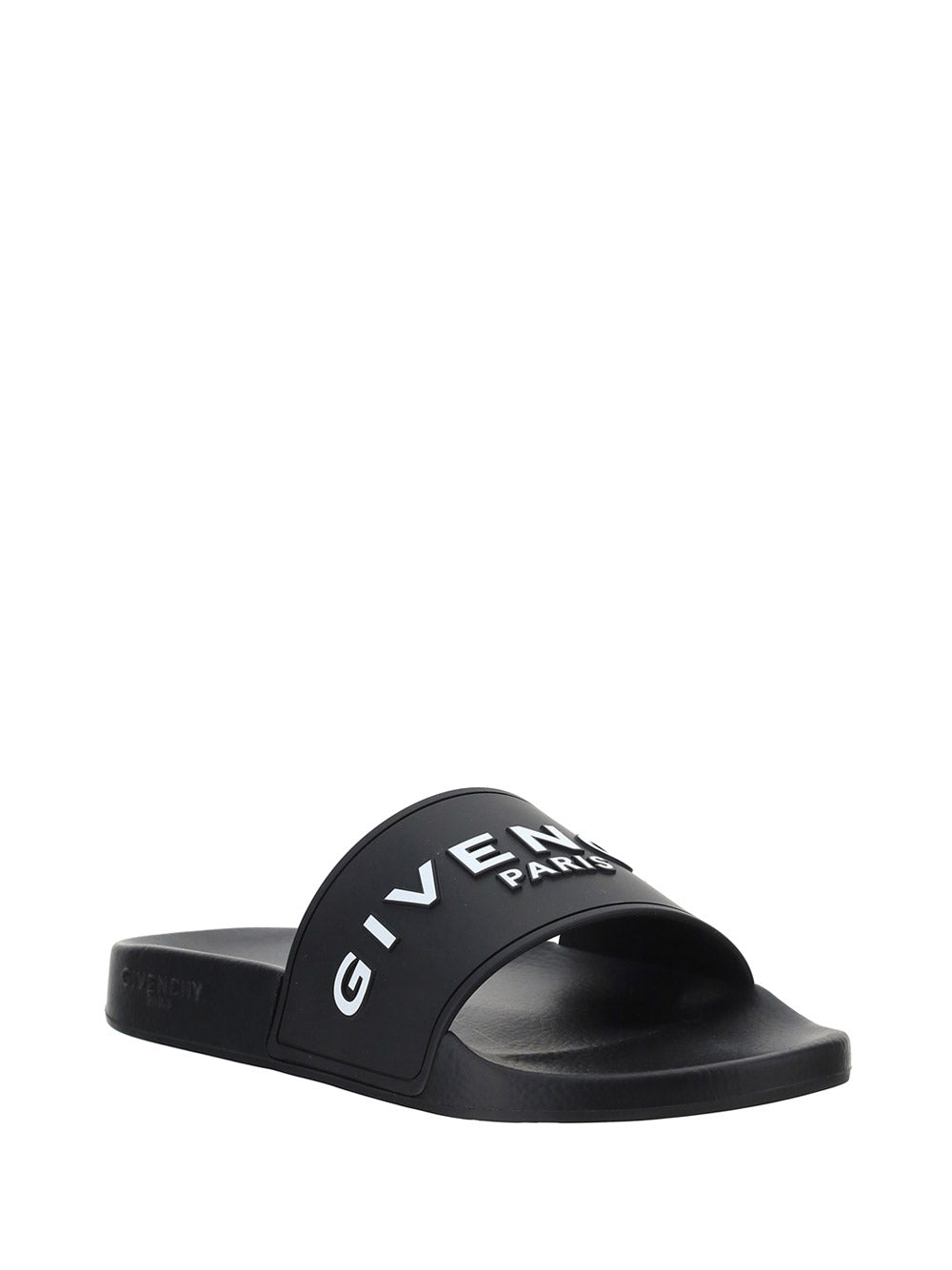 Paris Flat Sandals In Rubber - Black