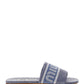 Logo-Jacquard Denim Sandals