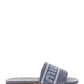 Logo-Jacquard Denim Sandals