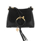 Joan Mini Leather Shoulder Bag - Black